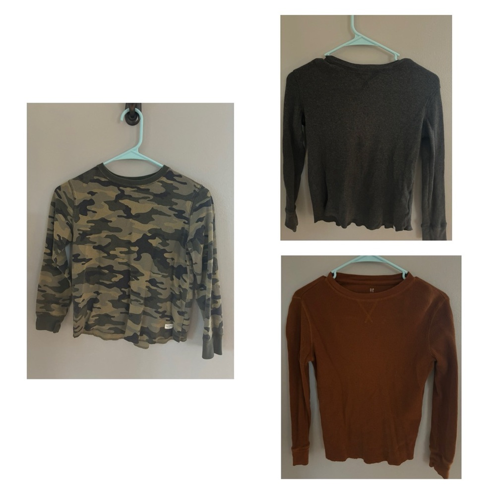 Bundle of 3 Gap long sleeved thermal tops size 8
